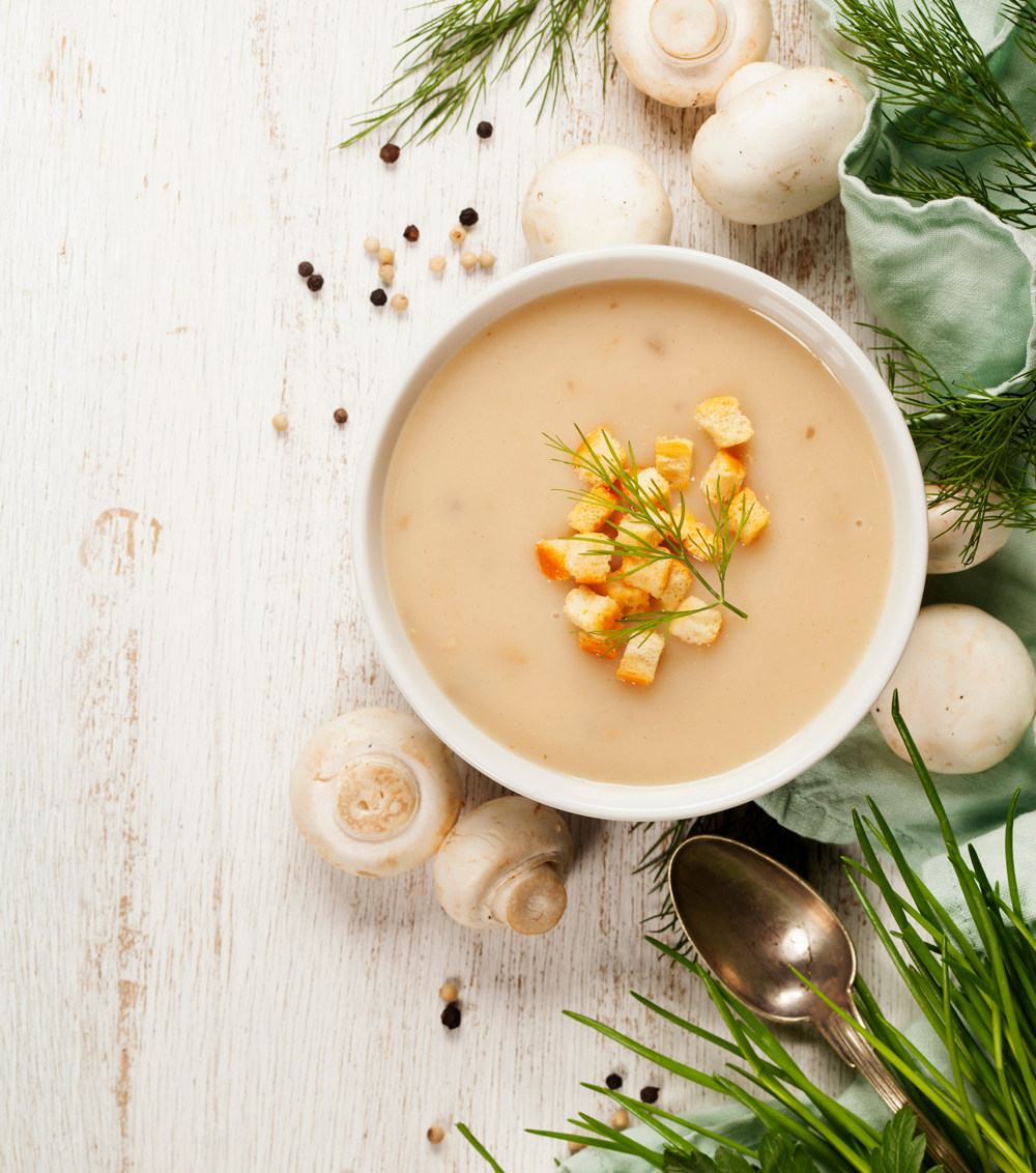 Lion's Mane Creamy Mushroom Bisque