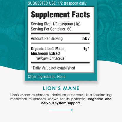 Lion's Mane Mushroom Extract Powder