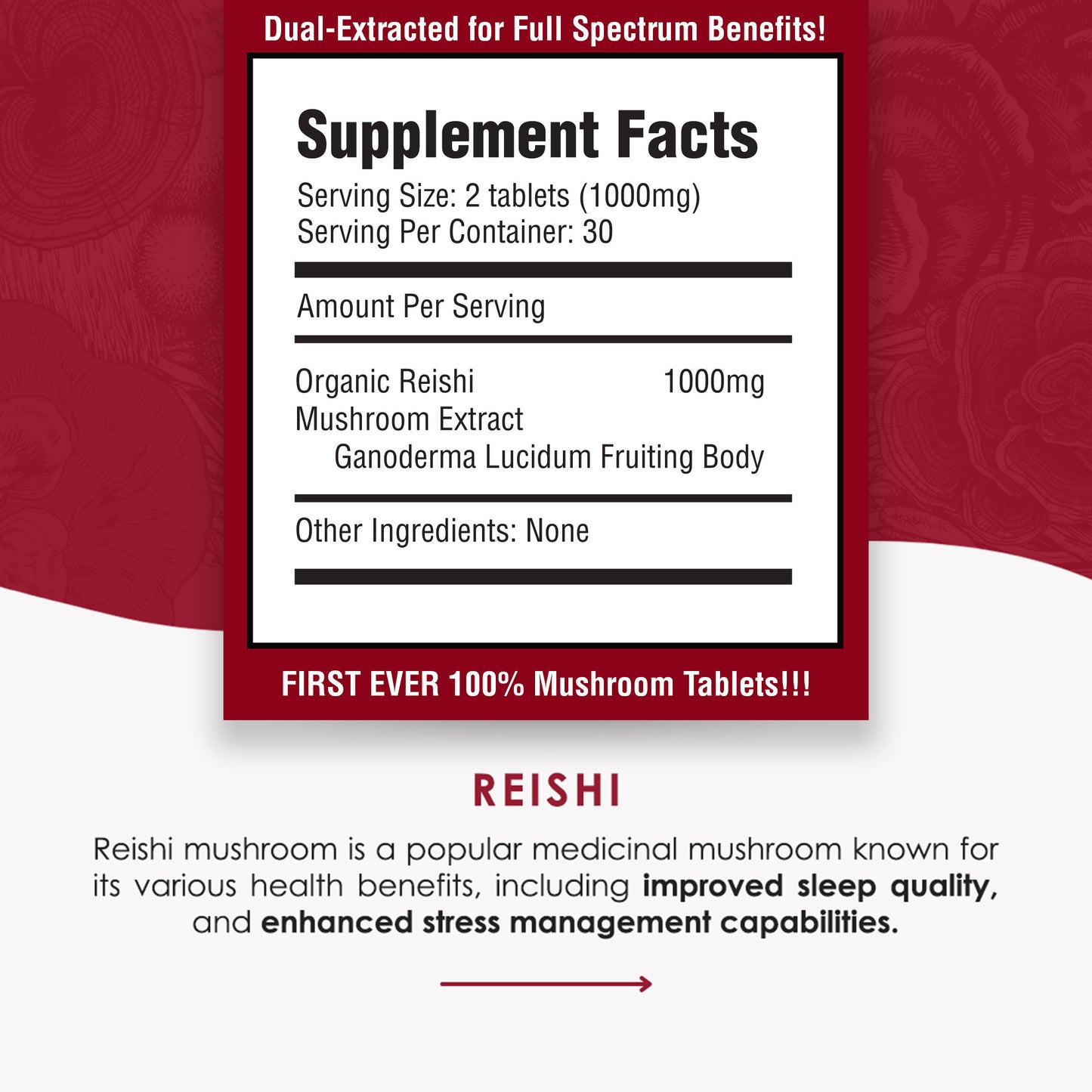 Reishi Mushroom Tablets